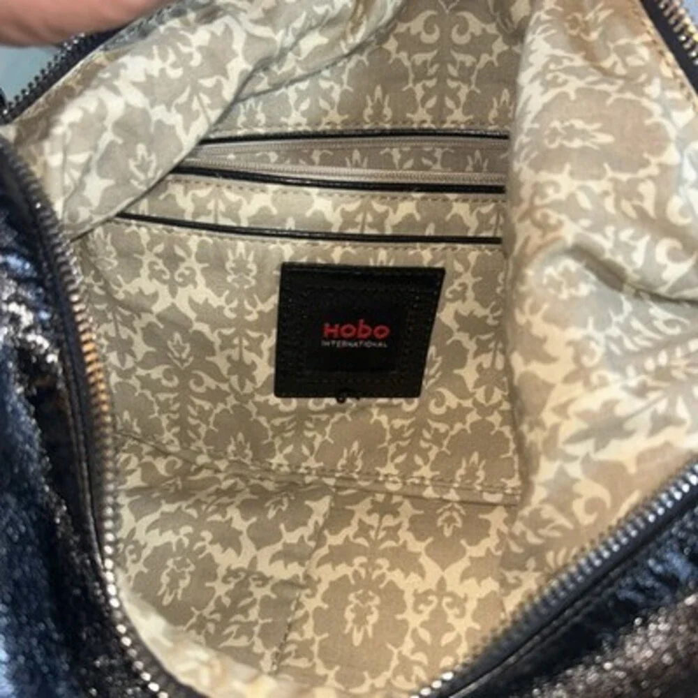 HOBO Leather Slouch Shoulder Bag Black